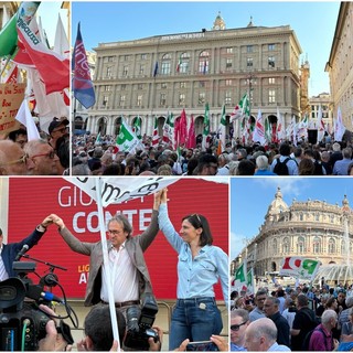 Le immagini da piazza De Ferrari