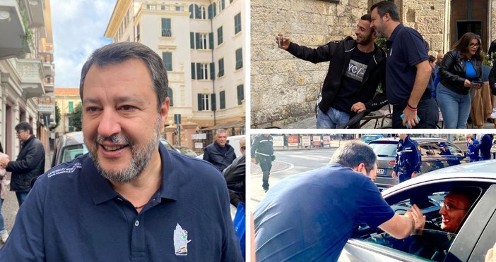 Matteo Salvini ad Albenga: &quot;La sinistra si attacca a tutto, destinata a restare all'opposizione anche in Liguria&quot;