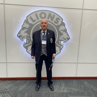 Oscar Bielli presso la sede Lions di Chicago