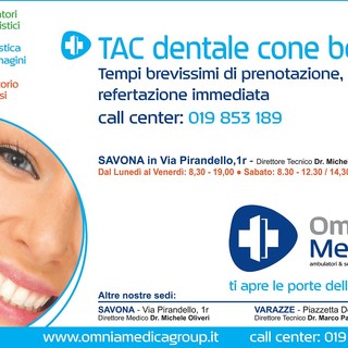 Tac facciale con fino a 60 volte meno radiazioni con &quot;Tac cone beam&quot; all'Omnia Medica di Savona