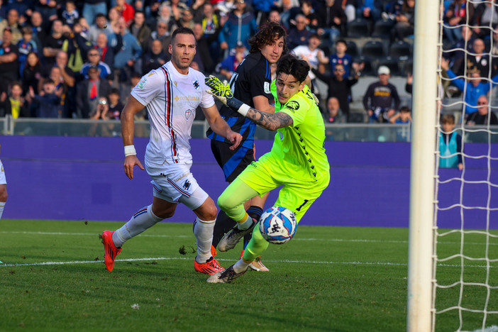 Il gol dell'1-0 di Lind (foto G. Siri)