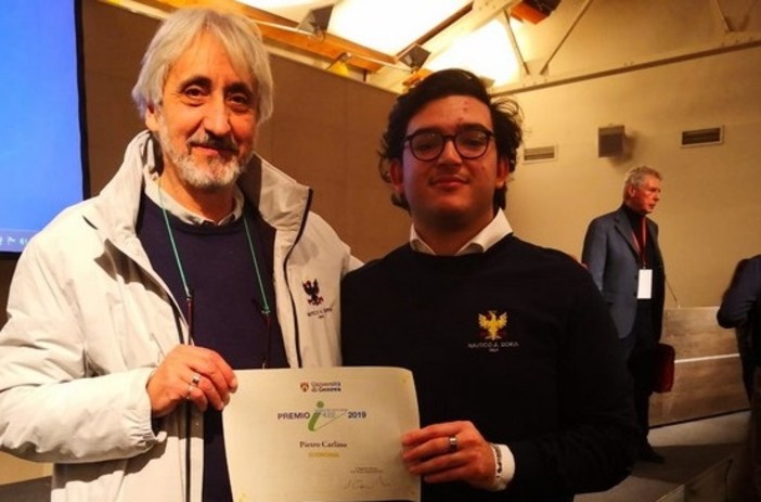 Consegnato il premio 'Iris' dell'Università di Genova allo studente alassino Pietro Carlino