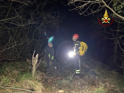 Si perde tra i rovi al Righi: salvato dai Vigili del Fuoco