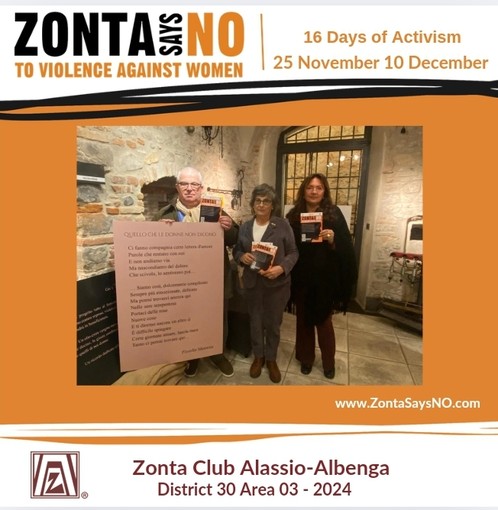 Zonta Club Alassio-Albenga pronto per le 16 Giornate di sensibilizzazione contro la violenza sulle donne