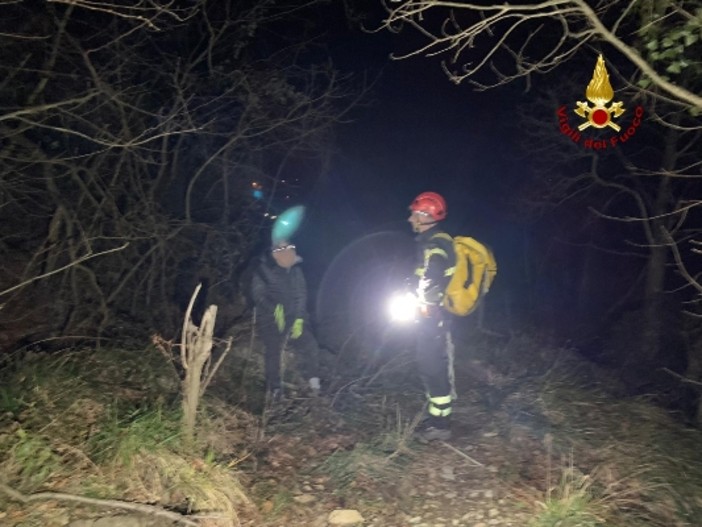 Si perde tra i rovi al Righi: salvato dai Vigili del Fuoco