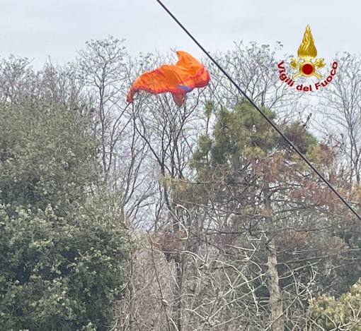 Resta appeso a un albero con il parapendio: soccorso a Bergeggi (FOTO)