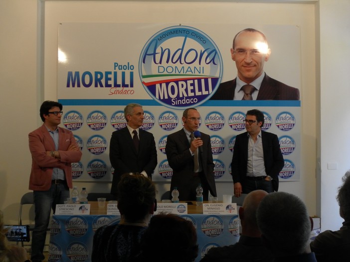 Andora: Gaetano Quagliariello ha visitato la sede elettorale di Paolo Morelli
