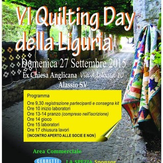 Alassio, domenica 27 settembre il Quilting Day della Liguria