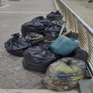 Albenga, volontari ripuliscono la spiaggia da rifiuti e plastica