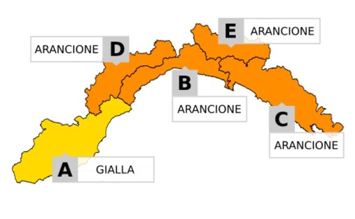 Maltempo, l'allerta passa ad arancione nel levante savonese e in Val Bormida