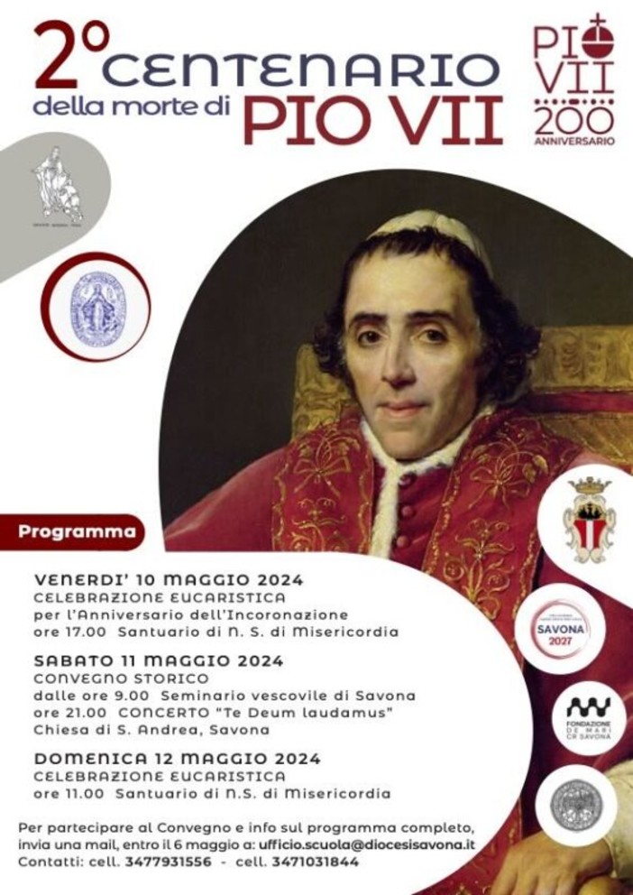 Messe, un convegno e un concerto a Savona per celebrare Pio VII