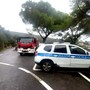 Maltempo ad Alassio: cade un grosso masso sulla strada panoramica a Solva