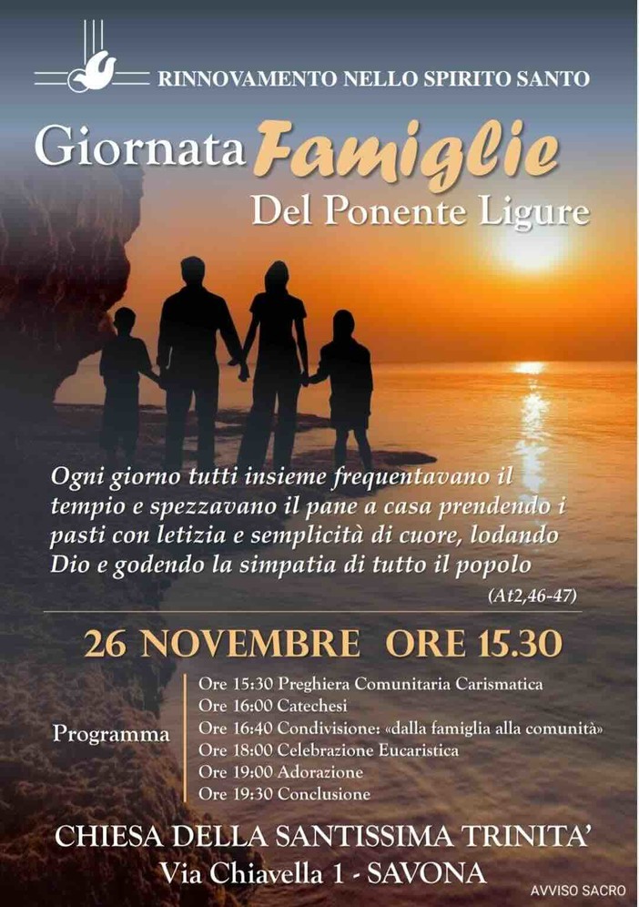 A Savona la Giornata delle famiglie del Ponente ligure