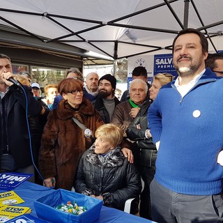 Immagine di repertorio: la visita di Salvini ad Albenga