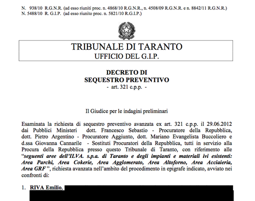 ILVA: le Carte della Procura, interessanti anche a Savona... (Ia parte)