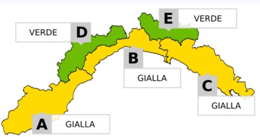 Maltempo in Liguria, allerta gialla da mezzanotte alle 14 di domani