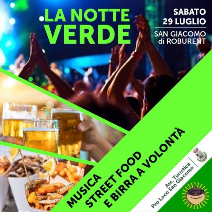 A San Giacomo di Roburent la prima edizione de &quot;La Notte Verde&quot;: musica, divertimento, artigianato e street food nella splendida cornice delle montagne