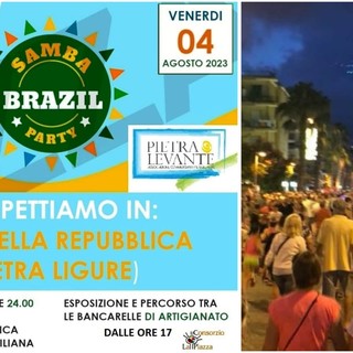 Pietra Ligure, il 4 agosto festa sul viale della Repubblica con il &quot;Samba Brazil Party&quot;