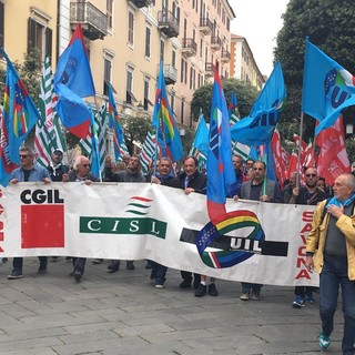 Savona, manifestazione del Primo Maggio, Proietti (Uil): &quot;Sicurezza sul lavoro una priorità, ci vogliono interventi più decisi&quot; (FOTO e VIDEO)