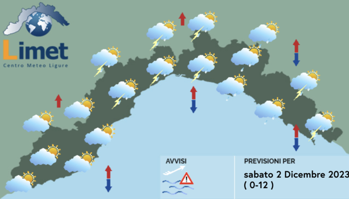 Meteo, ancora pioggia e temporali in Liguria