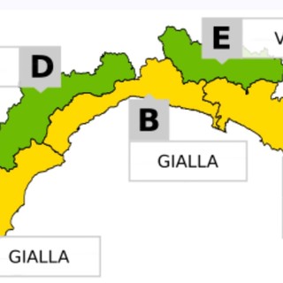 Maltempo in Liguria, allerta gialla da mezzanotte alle 14 di domani