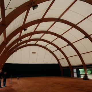 Ripristinata la copertura della tensostruttura del Tennis Club Borgio Verezzi (FOTO)