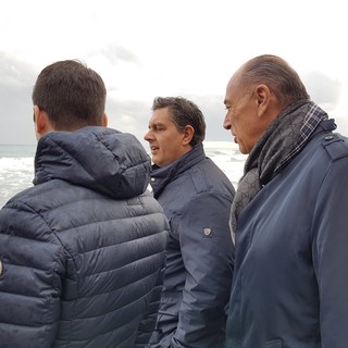 Maltempo, sopralluogo del presidente della Regione Toti a Laigueglia e Alassio (FOTO e VIDEO)