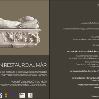 Savona, il 12 luglio la presentazione del restauro e del nuovo allestimento dei marmi del mausoleo del cardinale Agostino Spinola e di Antonio Sansoni