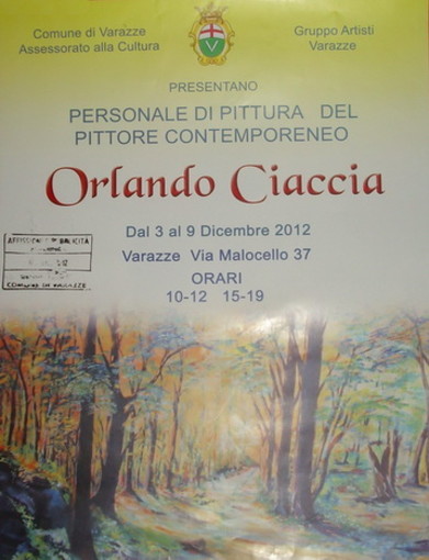 Varazze, mostra personale di pittura di Orlando Ciaccia