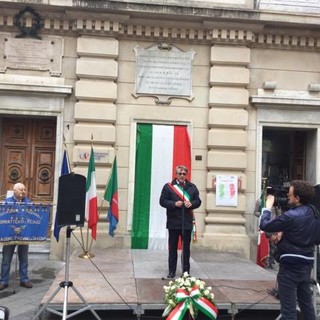 Varazze, il sindaco Bozzano: &quot;La libertá e la pace vanno difese ogni giorno&quot; (FOTO e VIDEO)