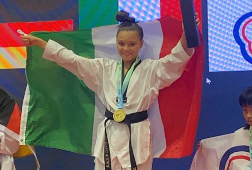 La giovane genovese Virginia Lampis medaglia d'oro ai mondiali di Taekwondo