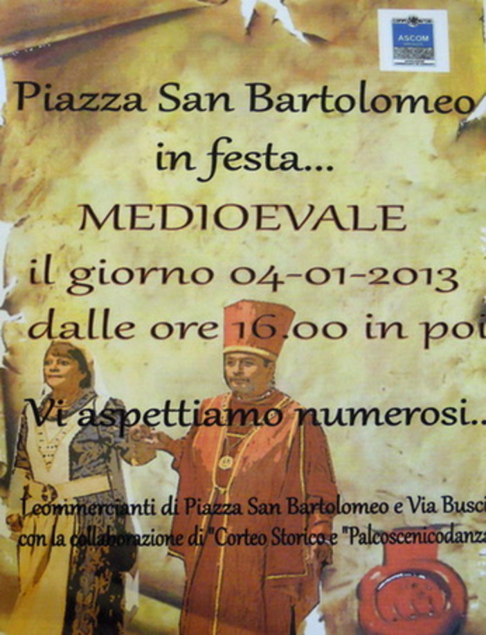 Varazze: Festa Medievale d’inizio anno in piazza San Bartolomeo