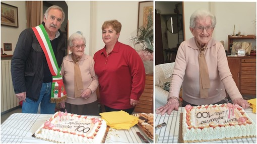 Pietra Ligure festeggia i 100 anni di Maria Gotti: gli auguri dell'amministrazione comunale (FOTO)