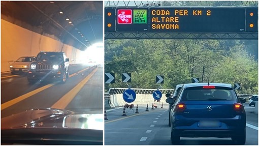 Incidente in galleria sulla A6: disagi al traffico (FOTO)