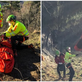 Mallare, motociclista cade nei boschi: intervento dell'elisoccorso Grifo e del soccorso alpino (FOTO)