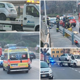 Savona. Si schianta contro un'auto della Polizia, scappa e si getta da un ponte: uomo grave al Santa Corona (FOTO e VIDEO)