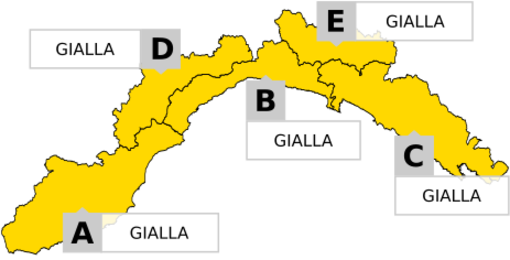 Maltempo, lunedì 26 febbraio allerta gialla per piogge diffuse su tutta la Liguria