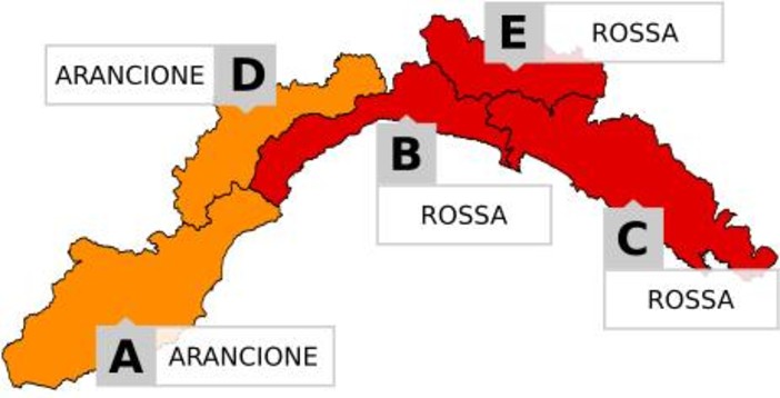 Peggiorano le condizioni meteo, sale l'allerta ad Arancione e Rossa