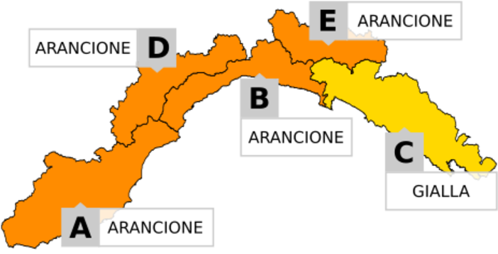 Allerta arancione in Liguria: nuovo bollettino meteo