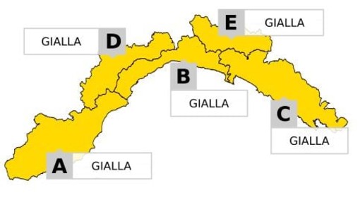 Maltempo nel savonese, prorogata l’allerta gialla fino alle 18