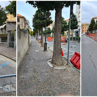 Albenga, via le barriere architettoniche sui marciapiedi di via Trieste: partiti i lavori