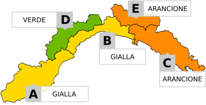 Maltempo, scatta l'allerta gialla nel savonese per giovedì 2 novembre
