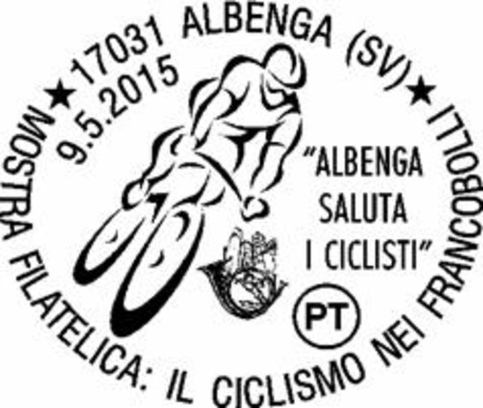 Ad Albenga annullo filatelico speciale per il Giro d'Italia