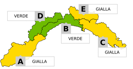 Maltempo, sabato 10 febbraio allerta gialla per piogge diffuse sul ponente savonese