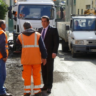 L'assessore Schneck in visita al cantiere