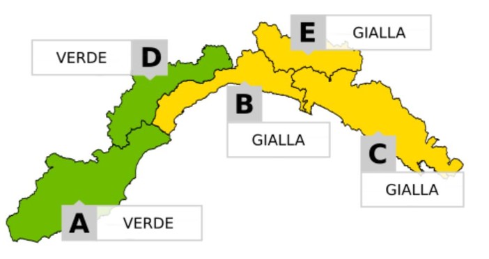 Maltempo, allerta meteo gialla per temporali su centro e levante ligure