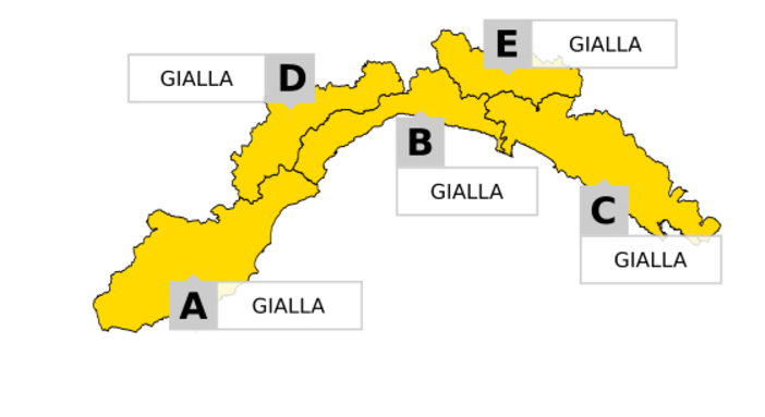 Allerta gialla per temporali: temperature in diminuzione