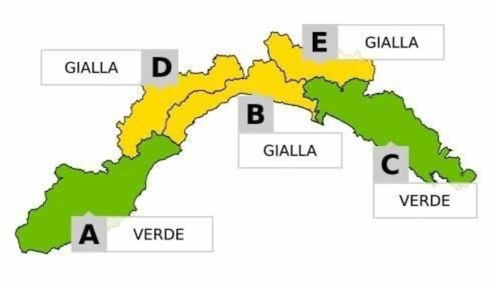 Maltempo, emanata l'allerta gialla per temporali sui settori centrali e dell'interno