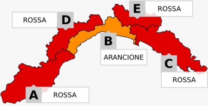 Maltempo, allerta arancione e rossa per temporali e piogge diffuse su tutta la Liguria