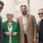 Da sin. Alberto Campagnoli, titolare T1, il sindaco Marinella Fasano, l&quot;altro titolare Luca Campagnoli, fratello di Alberto e Alessandro Pollero, CEO di Fondocasa (foto Silvio Fasano)